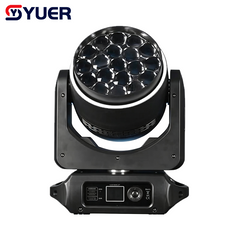 YUER™ 19x15W RGBW 4in1 Bee Eye Moving Head Light With Ring Wash Zoom Effect DMX512 RDM Control For DJ Disco Party Bar Club Wedding Stage Lighting