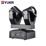 YUER™️ NEW 6X10W RGBW 4in1 Double Head Moving Head Beam Light With LED Ring 2X50mw Red+2X50mw Green Lasers Effect DMX512 For DJ Disco Party Stage Effect Lighting Night Club Bar Light