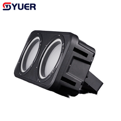 YUER™ IP66 Waterproof 2x100W LED Cold/Warm White Audience Light With Auxiliary Light Wash Splicing Effect DMX512 Sound Control For DJ Disco Party Bar Club Wedding Stage Lighting