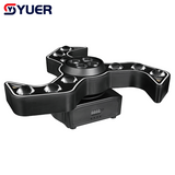 YUER™️LED 9X10W Beam+4X10W Bee Eye RGBW 4IN1 Moving Head Stage Light With 3 Amber Strobe Effect DMX512 For Party Dj Disco Club Effect Lighting
