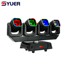 YUER™ 4x40W RGBW 4in1 4 Head Moving Head Light With Ring Beam Effect DMX Sound Control For DJ Disco Wedding Event Party Bar Club