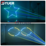 YUER™️ Professional 15W ILDA RGB 30/40KPP Scanner Laser Light DMX Beam Line Scanner Projector Stage Laser Lights Effect For Party Night