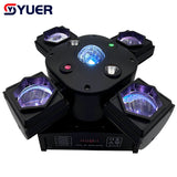 YUER™️ NEW 4X15W RGBW Laser Lamp Moving Head Light Beam Strobe Magic Ball Projector 14/21DMX Stage DJ Bar Party Stage Light 4in1