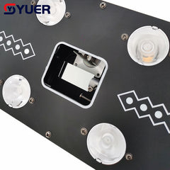 YUER™️ Barre lumineuse à effet de balayage d'animation laser RVB 3 en 1 à 5 têtes 16 x 5 W LED Ambre Lavage à tête mobile DMX512 DJ Disco Éclairage de scène 