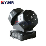 YUER™️ NEW Mold Double LED Strobe Arm Rotating Moving Head Light With RG Laser Light For DJ Disco Stage Wedding Music Party Bar