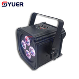 YUER™️ NEW Battery Par LED Light WiFi App Control 6/10CH DMX512 Wireless 4x18W RGBWAUV 6in1 Disco Dj Wedding Party Stage Lighting Bar