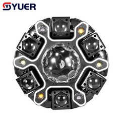YUER™ 6x10w RGBW Beam Boule Magique 6 Bras Super Donkey Kong Effet Tête Mobile Lumière Avec Bandes Lumineuses Irisées Stroboscope Blanc/Or Effet Laser RG DMX512 Contrôle Sonore Pour DJ Disco Bar KTV