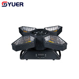 YUER 300W LED Retro Bee Eye Moving Head Light 4 in 1 Background Mixed Colourful Effect DMX Sound Control for DJ Party Disco Show