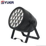 YUER™️ New LED 19x15w RGBW 4in1 Wash Zoom Flat Par Light Strobe Effect Dj Party Stage Lighting DMX512 Sound Control Holiday Lamp Dyeing