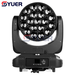 YUER™️ 19X40W Bee Eye Zoom RGBW Moving Head Light DMX512 21/23/35/78/92/97/99CH Beam Pattern Effect DJ Disco Stage Wedding Party Bar