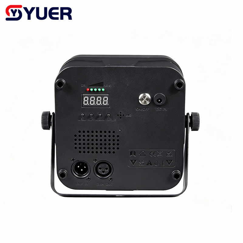 YUER™ 4x18W LED RGBWAUV 6in1 Battery Par Light Wash Effect DMX512 Remote Control For DJ Disco Party Bar Club Wedding Stage Lighting