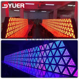 YUER™️ 16X30W LED RGB Triangle Retro Bar Concert DJ Disco Party Background Lights DMX512 1800K Matrix Stage Strobe Effect Lights