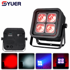 YUER™ 4x18W LED RGBWAUV 6in1 Battery Par Light Wash Effect DMX512 Remote Control For DJ Disco Party Bar Club Wedding Stage Lighting