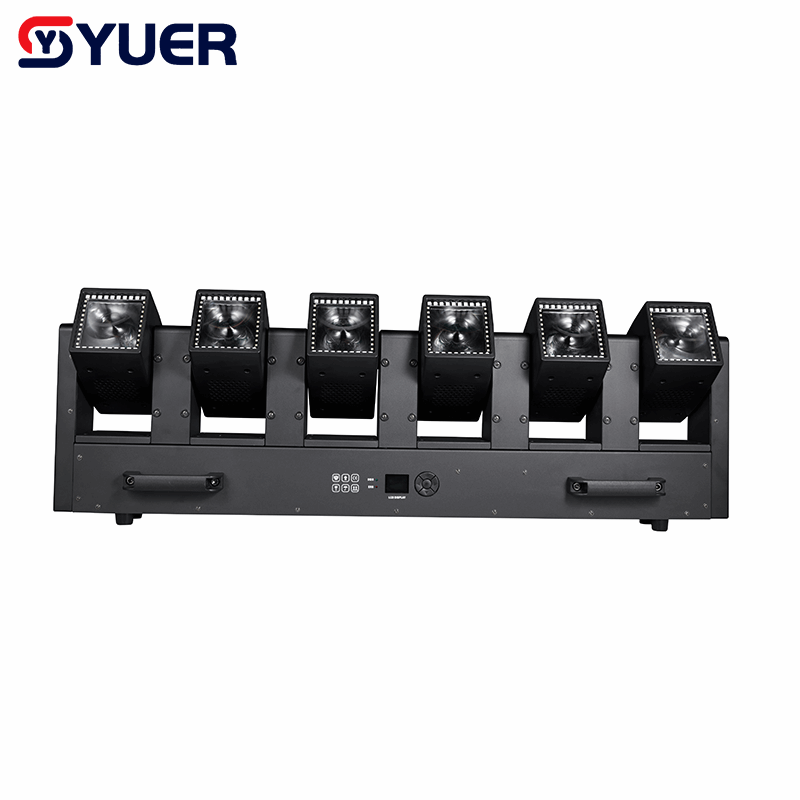 YUER™ 12x60W Double-sided Swing Moving Head Light With Auxiliary Light Y-axis Infinite Rotation Point Control Beam Horse Racing Effect DMX512 For DJ Disco Party Bar Club Wedding Stage Effect Lighting