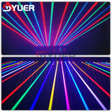 YUER™️ 8 Eyes Full Color RGB Laser Bar Light DMX512 Stage Strobe Effect Projector DJ Disco Party Dance Floor Bar Club Music Restaurant