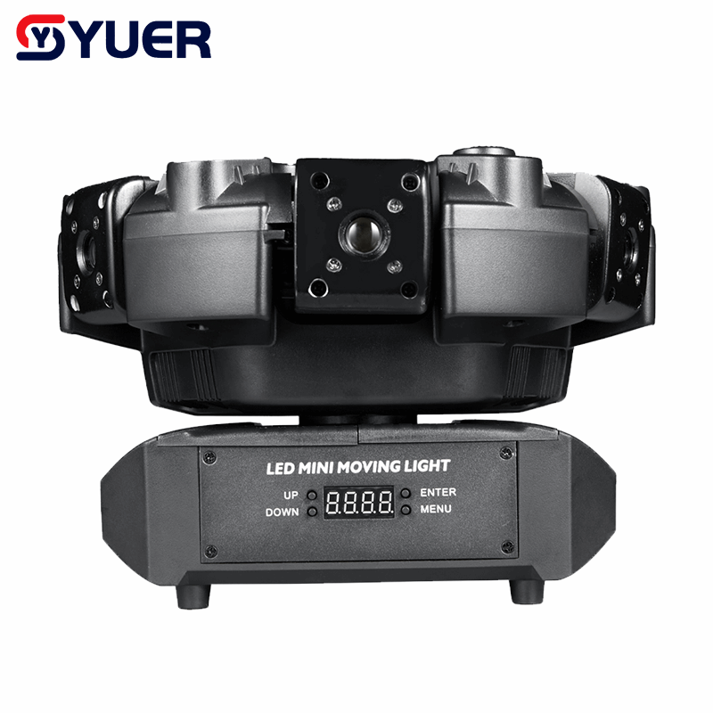 YUER™ 6x500mw R Laser 91 magic Strobe Battle Shadow Six Arm Laser Moving Head Effect Light With Iridescent Light Strips White/Gold Strobe RG Laser Wash Effect DMX512 Sound Control For DJ Disco Bar KTV