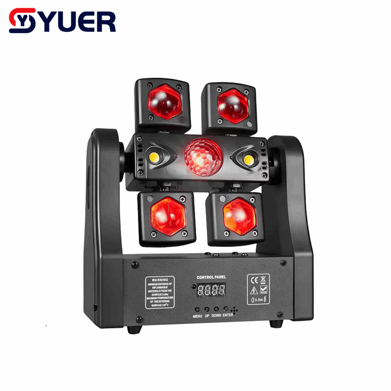 YUER™16x3W +1pcs 5050 RGBW 4in1 +2x10w Storbe +R G Laser Moving Head Light Beam Magic Ball Effect DMX512 Remote Control For DJ Disco Party Bar Club Wedding Stage Effect Lighting
