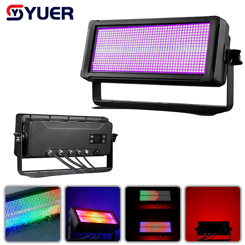YUER™ IP68 Waterproof  LED RGBW 4in1 48+12 Segments Strobe Light Wash Effect DMX512 For Outdoor Party Events Background Dj Party Disco Decoration