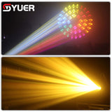 YUER™️ 371W Beam Spot Moving Head Light With Honeycomb Prism 17 Gobos Fog Rainbow Effect DMX DJ Disco Party Christmas Stage Effect