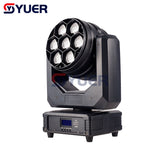 YUER™️ New LED 7x40W RGBW Beam Wash Zoom Moving Head Light DMX 17 CH DJ Disco Party Church TV Studio Stage Effect Equipment