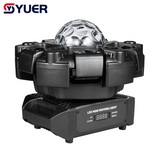 YUER™ 6x10W RGBW Beam Battle Shadow Six Arm Magic Ball Moving Head Effect Light With White/Gold Strobe RG Laser Kaleidoscope Effect DMX512 Sound Control For DJ Disco Bar KTV Club