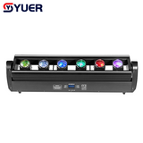 YUER™️LED 6EYE 6X30W RGBW 4IN1 Moving Head Light With 90pcs Horse Racing LED Strip Beam Sound Control DMX512 For DJ Disco Party Christmas Wedding