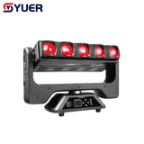 YUER™️ RGBW Stage Lighting 5x60W LED Beam Wash Strobe Moving Head Lamp for DJ Disco Party Nightclub Dance Wedding Bar Holiday Effect