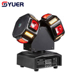 YUER™️ With RG Laser Lights 8x10w RGBW 4in1 LED Moving Head Beam Light Strobe Light DMX Rotation Double Arms Moviing Heads For DJ Party