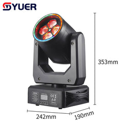 YUER™️ 4x25W RGBW 4EN1 LED +50MW Laser Vert Lyre à Effet Œil d'Abeille Avec Ouverture Dmx 512 Faisceau Coloré Effet Stroboscopique DJ Disco Scène Mariage