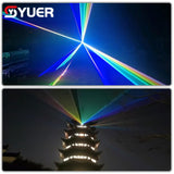 YUER™️ Waterproof IP65 Outdoor Scanner 10w Animation Projector ILDA Beam 30kpps DMX Music RGB Stage Effect Lighting Laser Show Disco DJ