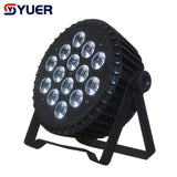 YUER™️ Die-cast Alu. Led Par Light 14x10W RGBW 4in1/14x15W RGBWA 5in1/14x18W RGBWA+UV 6in1  DMX Stage Lights Business Lighting High Power Light Party KTV Disco DJ