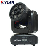 YUER™️ 60W Pattern Bee Eye Beam Dyeing Moving Head Light DMX512 16/18CH Voice Control DJ Disco Stage Wedding Party Bar Club