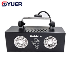 YUER™️Máquina de burbujas mini de doble cabezal Efecto de escenario con control remoto DMX512 para DJ Fiesta Boda Club Efectos de escenario Luz de cabeza móvil LED