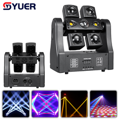 YUER™16x3W +1pcs 5050 RGBW 4in1 +2x10w Storbe +R G Laser Moving Head Light Beam Magic Ball Effect DMX512 Remote Control For DJ Disco Party Bar Club Wedding Stage Effect Lighting