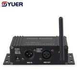 YUER™️ 2.4G Wireless DMX 512 Controller Receiver Transmitter LCD Display Power Adjustable For Disco DJ Party Moving Head Light