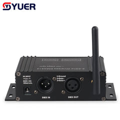 YUER™️ Transmisor receptor inalámbrico 2.4G DMX 512 con pantalla LCD y potencia ajustable para luces de cabeza móvil de discoteca y DJ