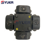 YUER™️ 4 Head 16X10W RGBW +RG Laser Strobe Beam Effect Moving Head Light For DJ Disco Stage Wedding Music Party Bar Club DMX512