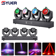YUER™ 5x10W LED +12x3W LED +1 Red 1 Green Laser 4 Head Moving Head Light With Gobo Laser Effect DMX512 For DJ Disco Wedding Event Party Bar Club