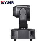 YUER™️ Mini Moving Head Laser Light With LED Ring 1X50mw Red+1X50mw Green+1X50mw Blue DMX512 For DJ Disco Party Stage Effect Lighting Night Club Bar Light