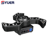 YUER™️LED 9X10W Beam+4X10W Bee Eye RGBW 4IN1 Moving Head Stage Light With 3 Amber Strobe Effect DMX512 For Party Dj Disco Club Effect Lighting