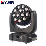 YUER™️ LED Beam Wash Bees Eyes 12x40w RGBW Zoom Moving Head Light Stage Effect Lighting For Party Dj Disco Wedding Dance Floor Bar