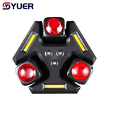 YUER™️ LED 3 Head Beam Strobe Laser Stage Effect Light Disco Rotating Moving Head Light Bar Party Stage Performance DJ Equipment