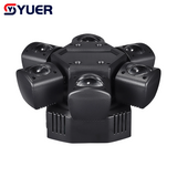 YUER™️12X3W Beam LED+3X3W Spot LED RGBW 4IN1 6 Head Moving Head Light With RG Laser +Strobe Effect Remote Control DMX Stage Lighting for Disco Music Bar Party