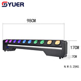 YUER™️ NEW 10x30W RGBW LED Rotating beam Moving Head Light Wall Bar Stage Matrix Dyeing For Disco Dance Floor Bar Party Nightclub DJ