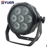 YUER™️ LED Waterproof Flat Par 7x18W RGBW 4IN1/RGBWA 5IN1/RGBWA+UV 6IN1 Lighting Strobe DMX512 For Disco DJ Music Party Club Dance Floor Bar Stage