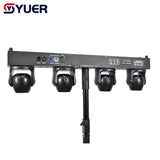 YUER™️ New Set 4x40W RGBW 4in1 LED Moving Head Beam Strobe Stage Effect Light DMX Controller For Projector Dj Disco Stage Lighting