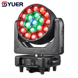 YUER™ 19X40W Bee Eye Zoom RGBW 4 in 1 Moving Head Light DMX512  Beam Strobe Effect DJ Disco Stage Wedding Party Bar