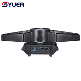 YUER™️New Infinite Rotation 2X80W Golden+60W 4IN1 LED Retro Flash Light With Ring Wash DMX512 For DJ Party flashing lights dance club Disco Stage Effect Light