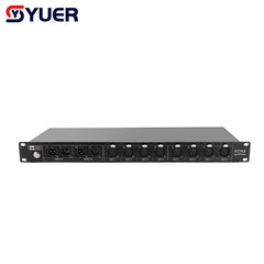 YUER™️ Lumière de Scène DJ Distribution RDM Contrôleur DMX 8 Voies Code d'Adresse Réglable Équipement en Ligne Amplificateur de Signal Optique Répartiteur