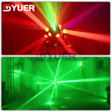 YUER™️ NEW Mold 12X10W 3 head infinitely rotating moving head light With RGB Laser Light For DJ Disco Stage Wedding Music Party Bar